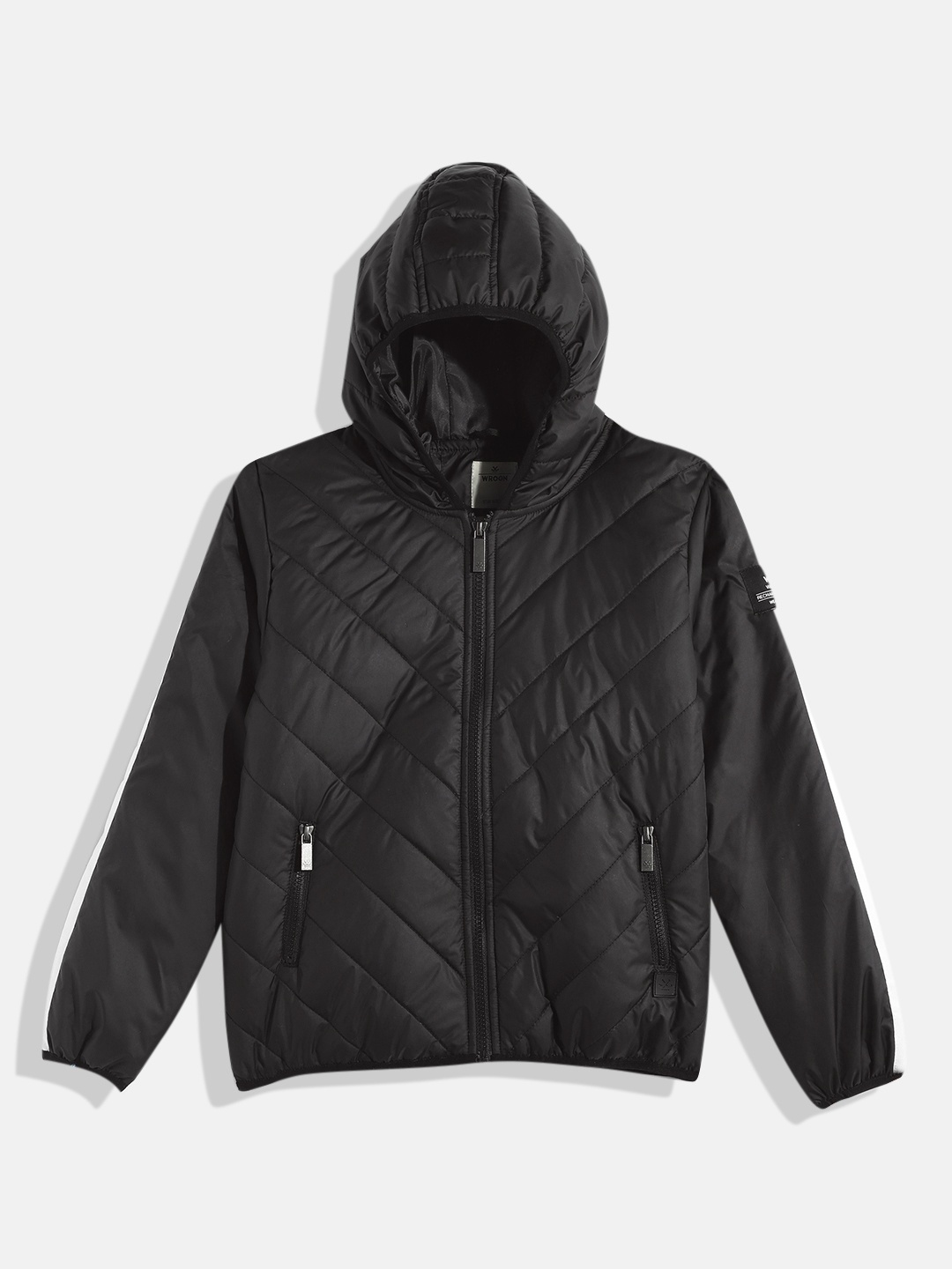 

WROGN YOUTH Boys Black Solid Puffer Jacket