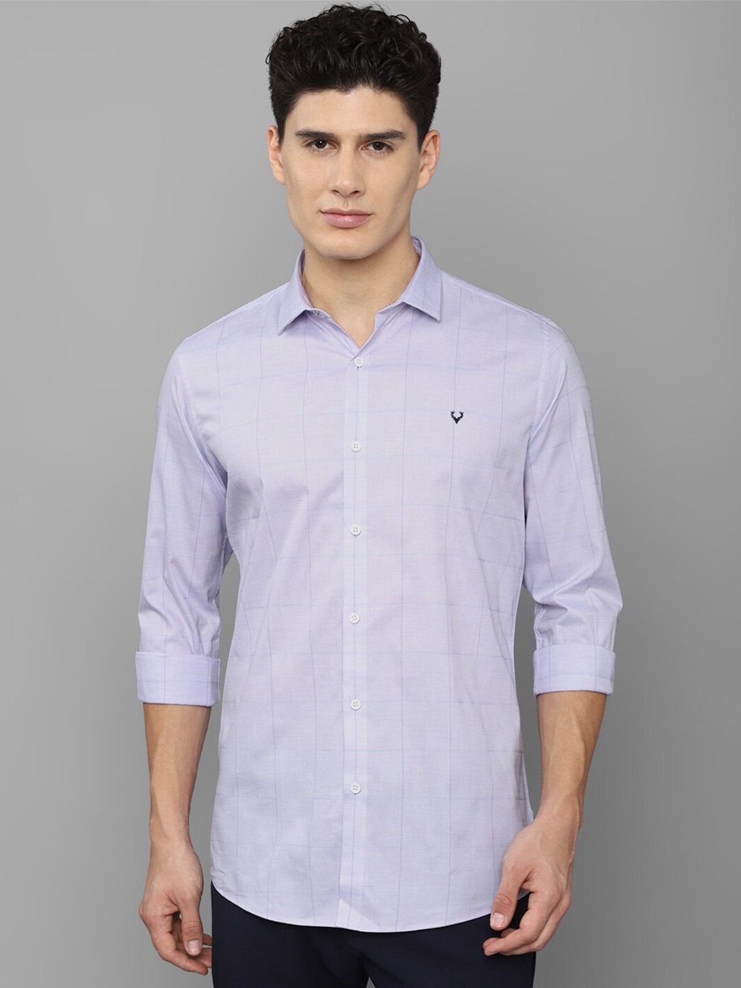 

Allen Solly Men Blue Slim Fit Checked Casual Shirt