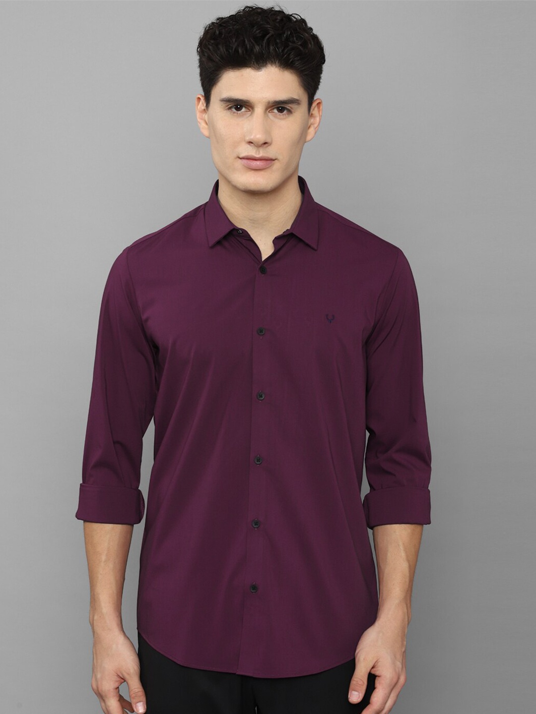 

Allen Solly Men Maroon Slim Fit Casual Shirt