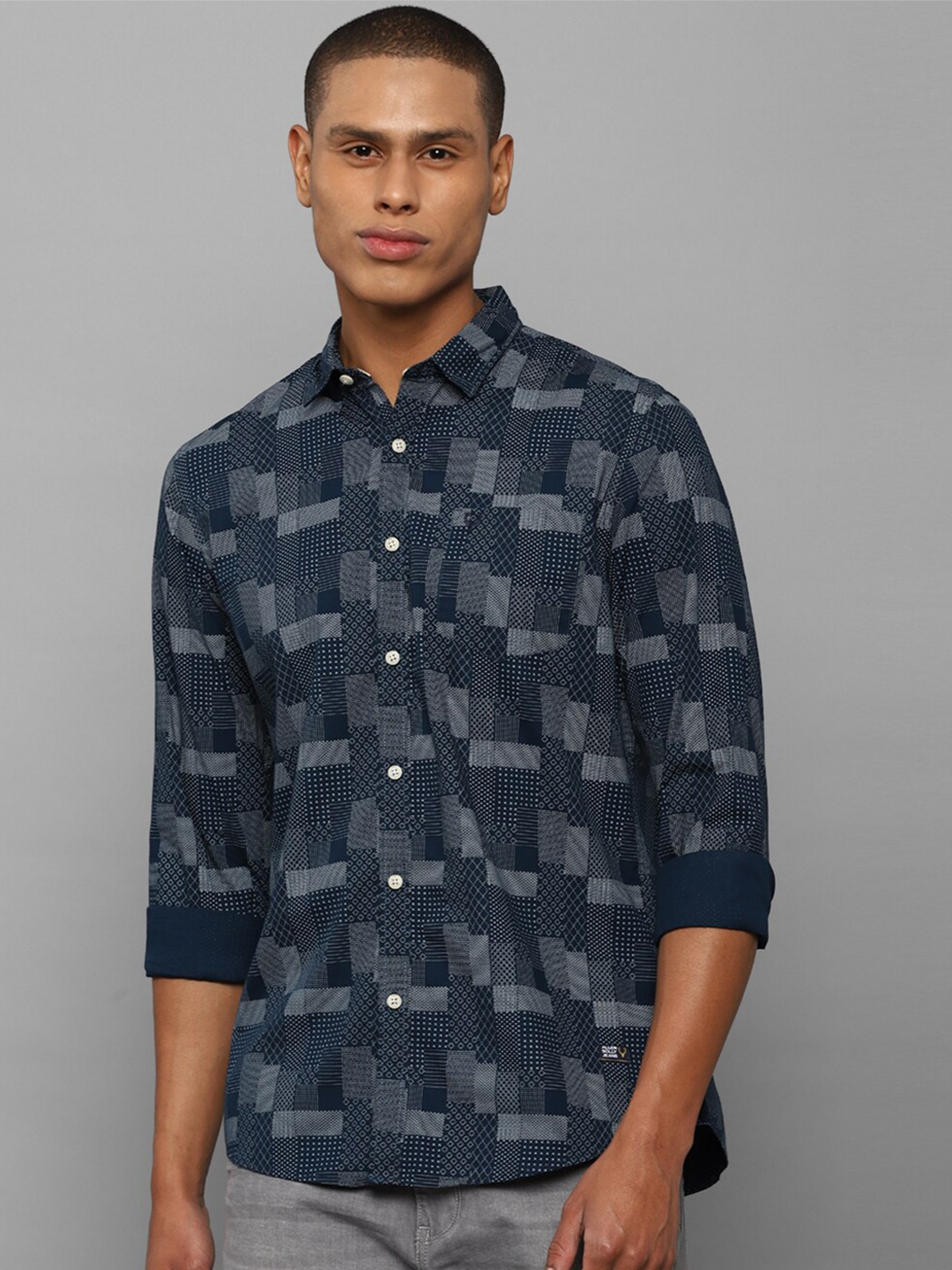 

Allen Solly Sport Men Blue Printed Cotton Casual Shirt