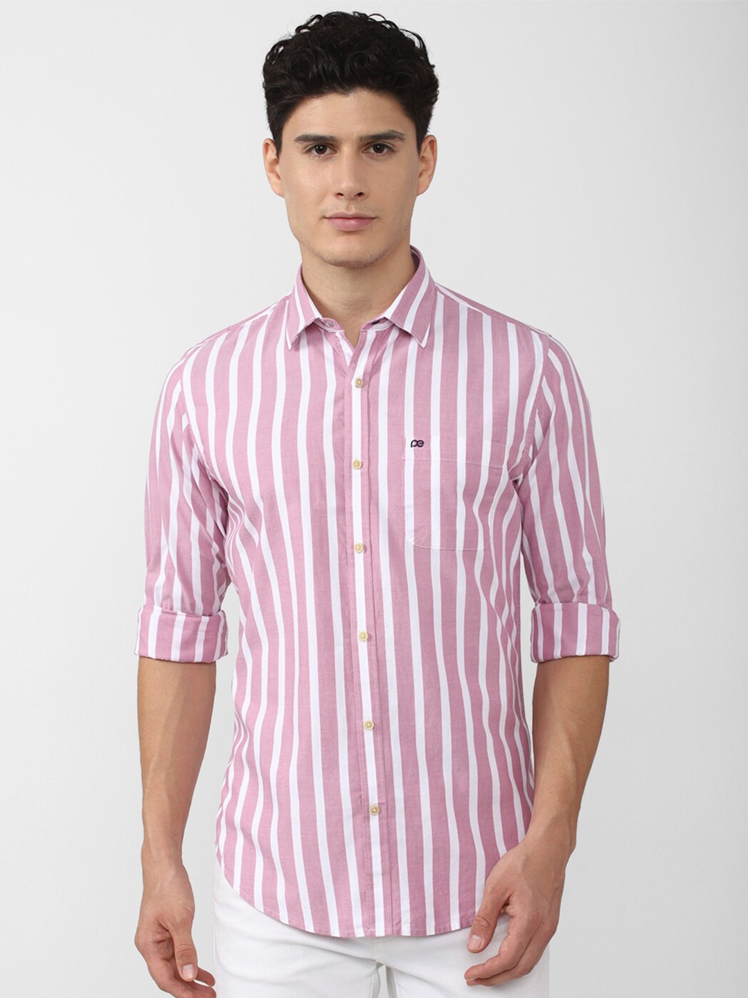 

Peter England Casuals Men Multicoloured Slim Fit Striped Casual Shirt, Multi