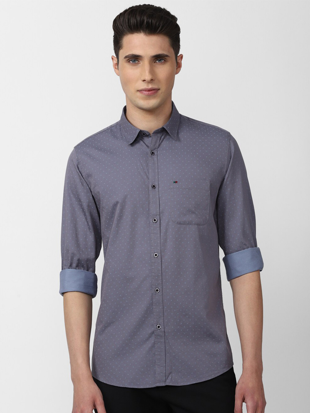 

Peter England Casuals Men Blue Slim Fit Printed Casual Shirt