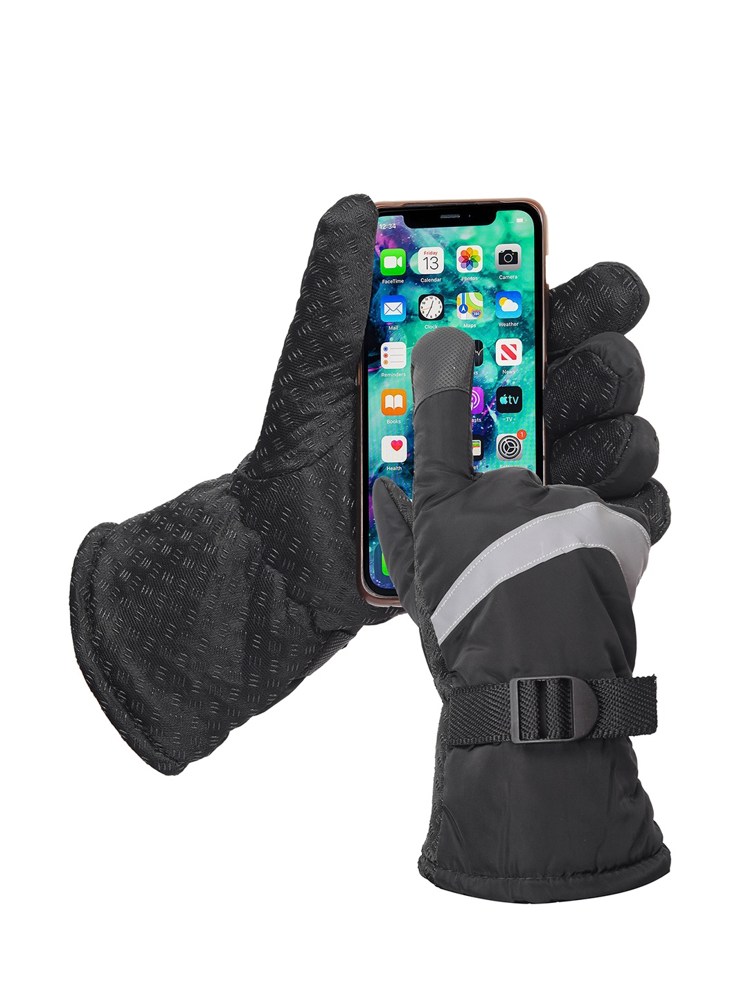 

FabSeasons Unisex Black Solid Hand Gloves