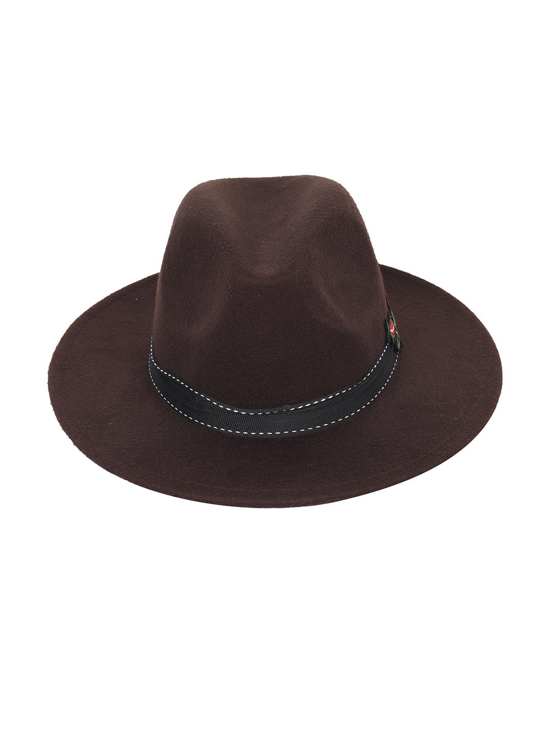 

FabSeasons Brown Solid Trilby Hat