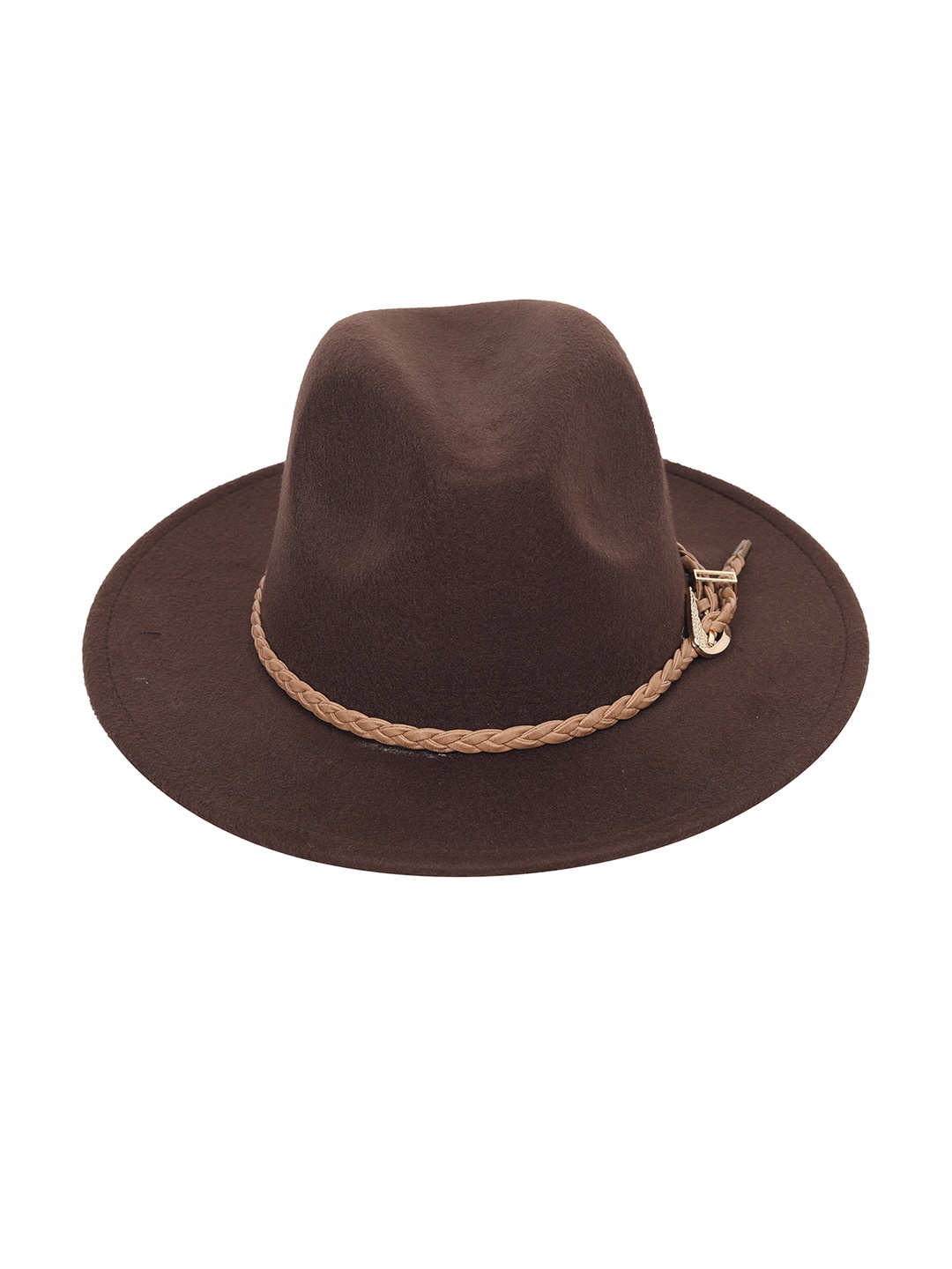 

FabSeasons Brown Self-Design Trilby Top Hat