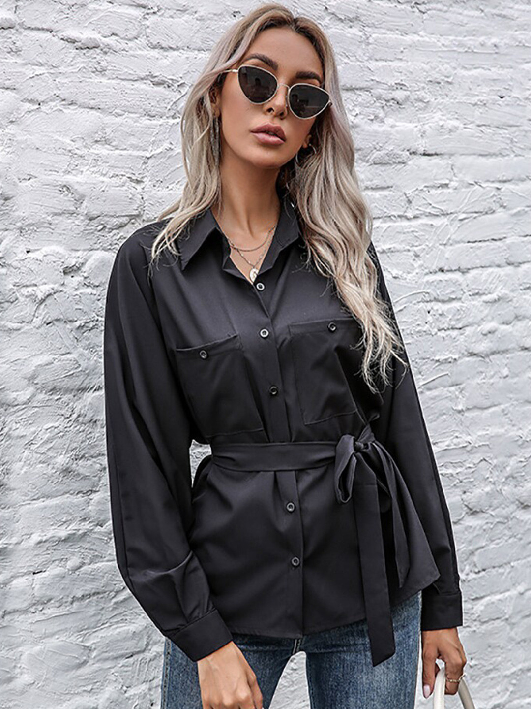 

StyleCast Black Shirt Style Top