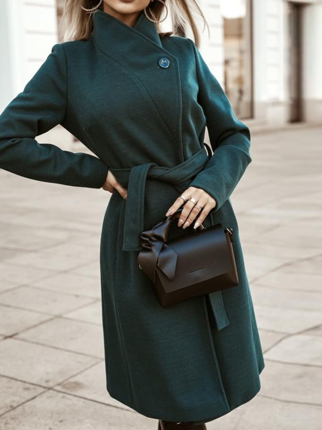 

BoStreet Women Green Longline Tailored Jacket