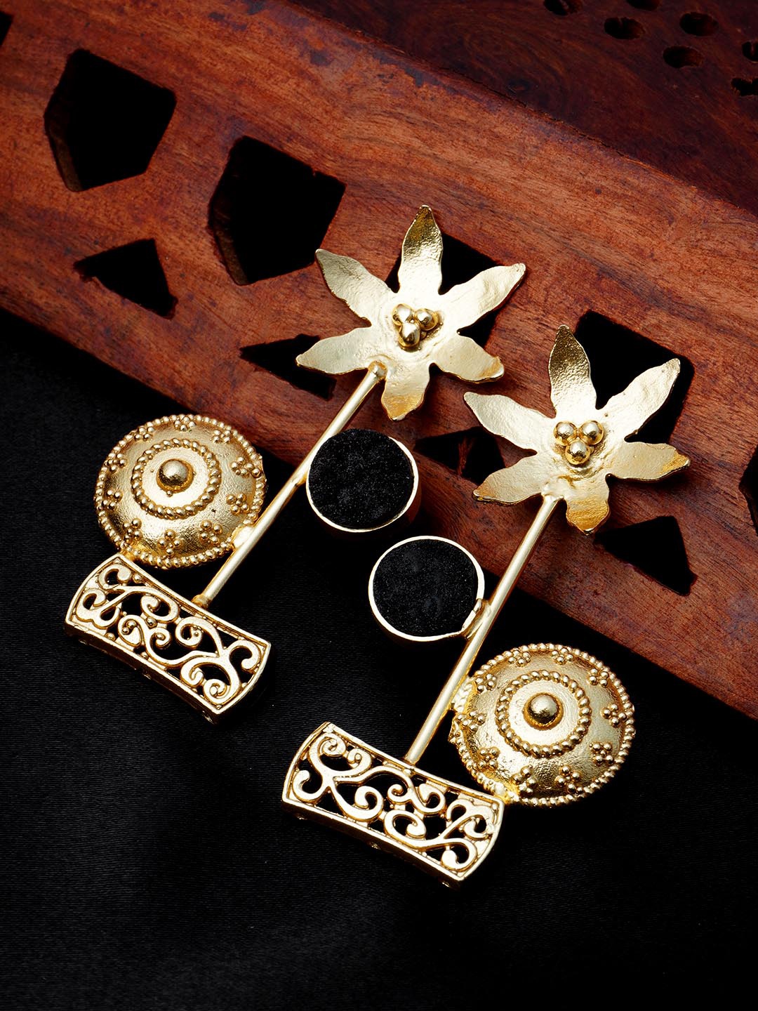 

Urmika Gold-Toned Contemporary Drop Earrings