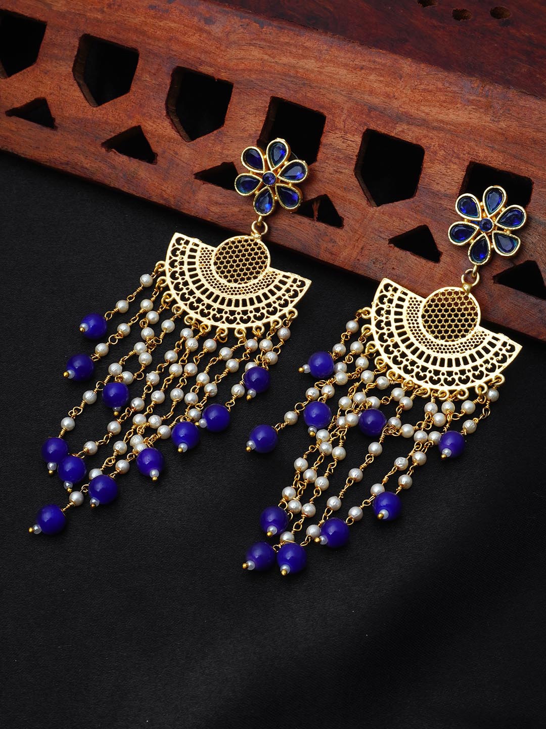 

Urmika Gold-Toned Contemporary Drop Earrings