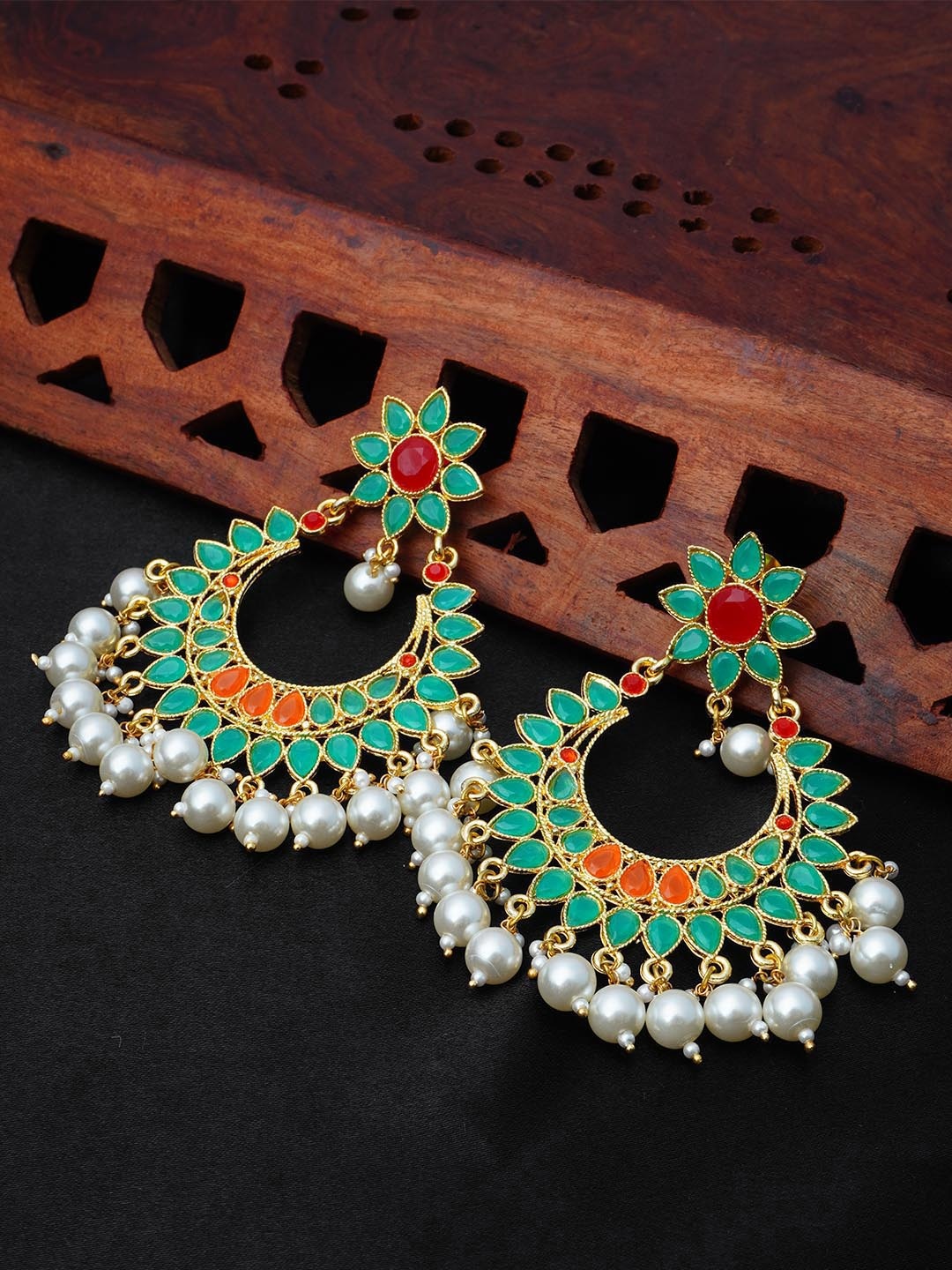 

Urmika Multicoloured Contemporary Chandbalis Earrings, Multi
