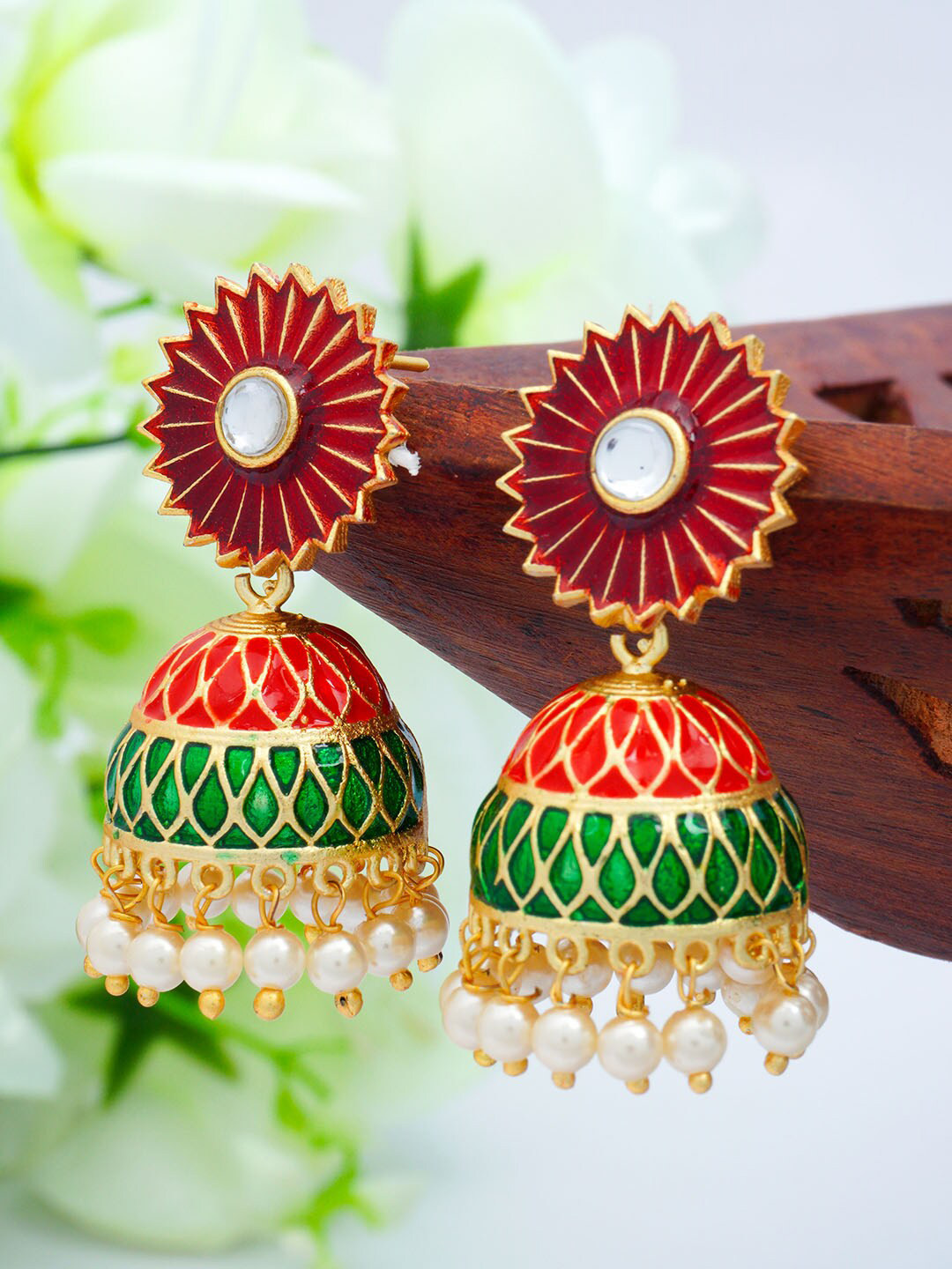 

Urmika Multicoloured Contemporary Jhumkas Earrings, Multi