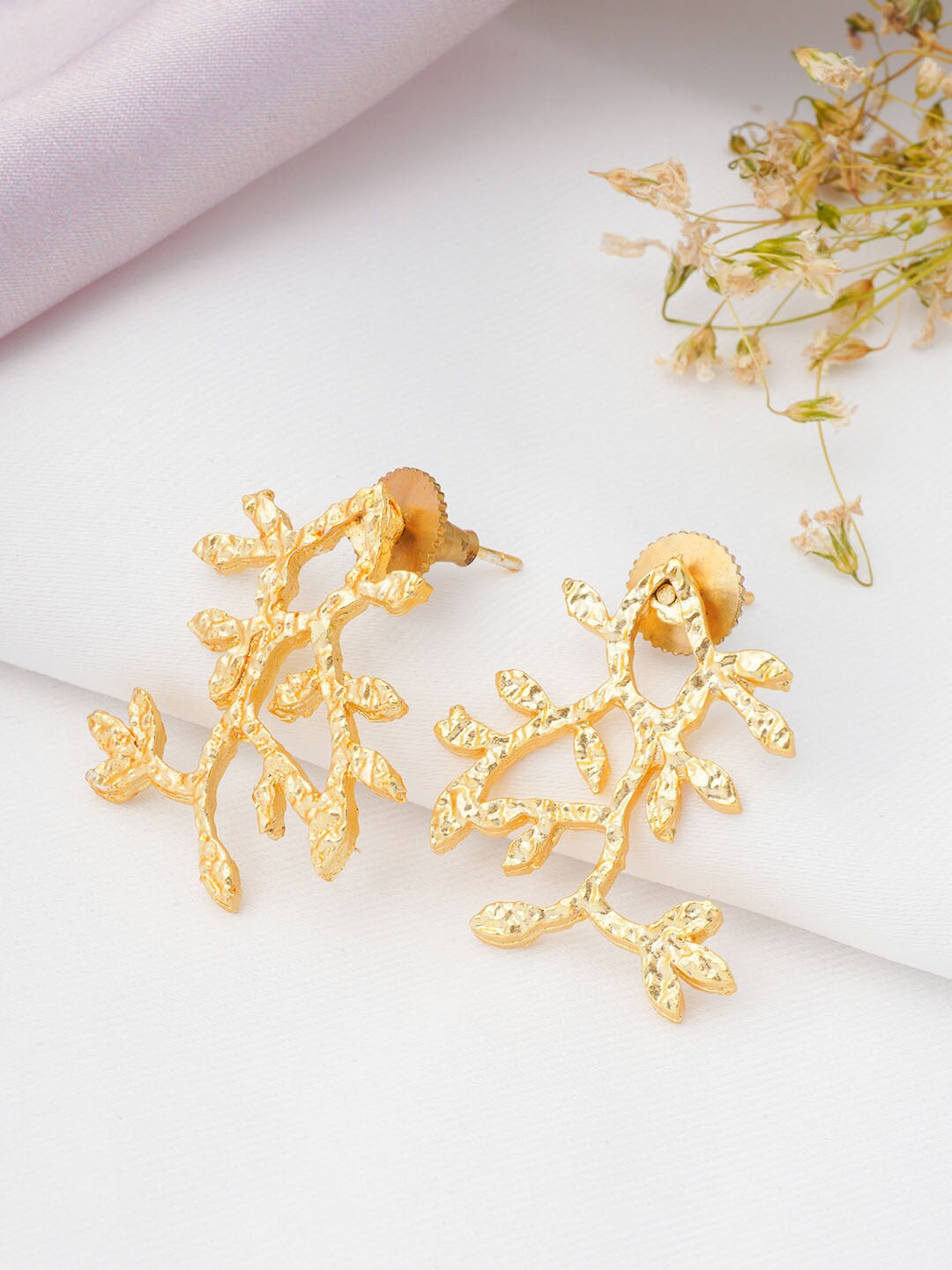

Urmika Gold-Toned Contemporary Studs Earrings