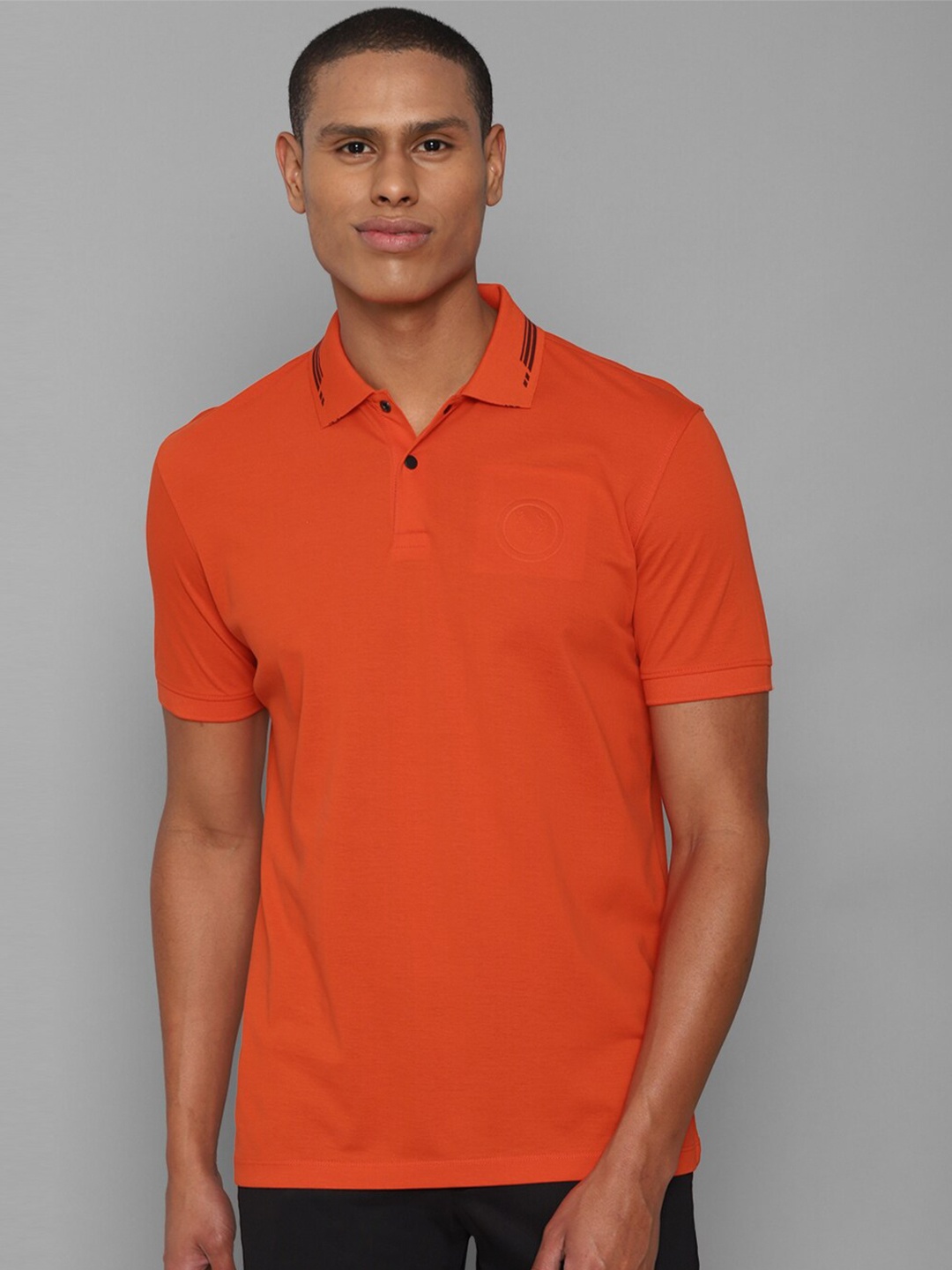 

Allen Solly Men Orange Polo Collar T-shirt