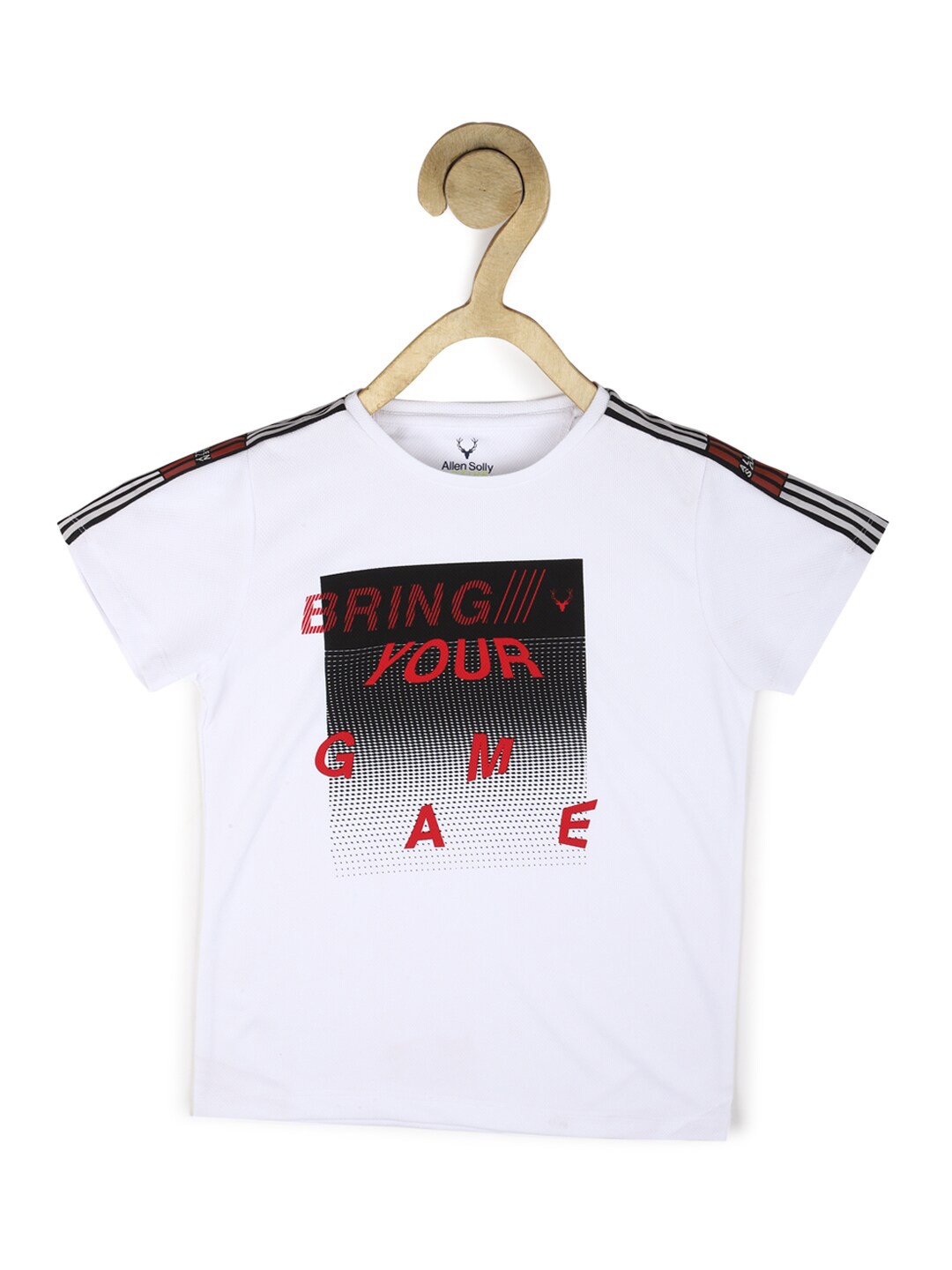 

Allen Solly Junior Boys White Typography Printed Extended Sleeves T-shirt