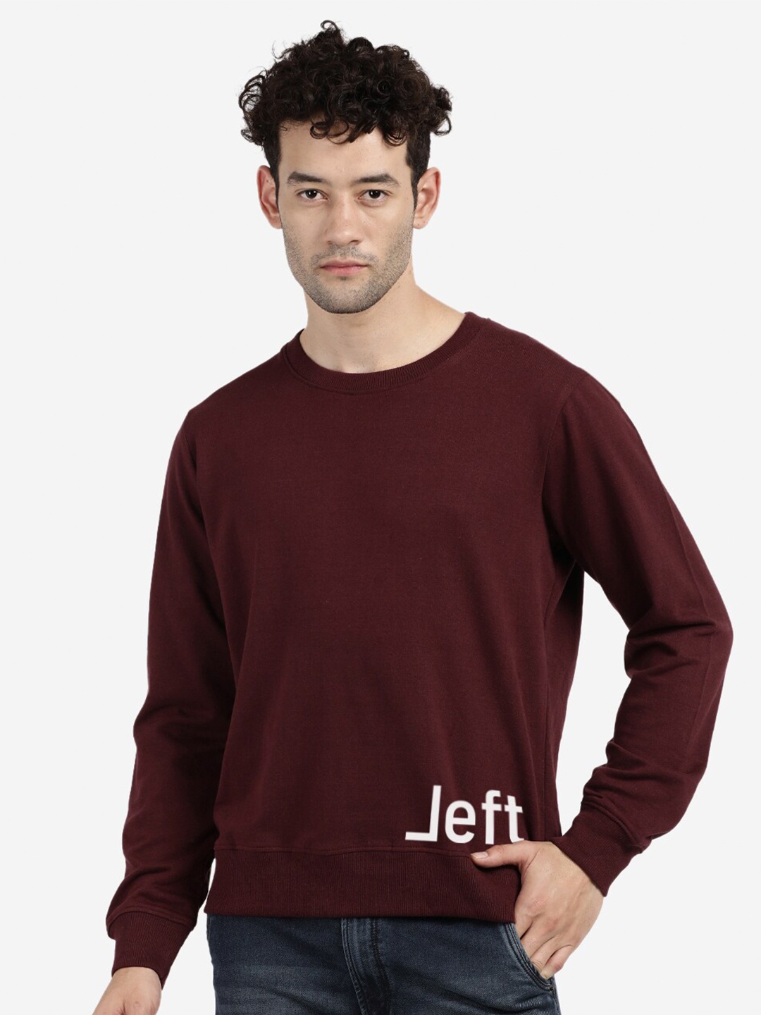 

BLACK RADIO Men Maroon Sweatshirt