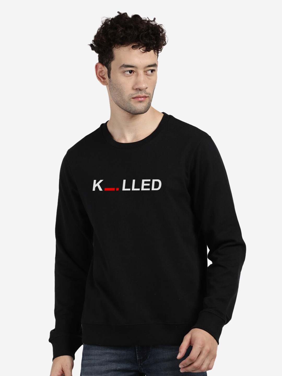 

BLACK RADIO Men Black Sweatshirt