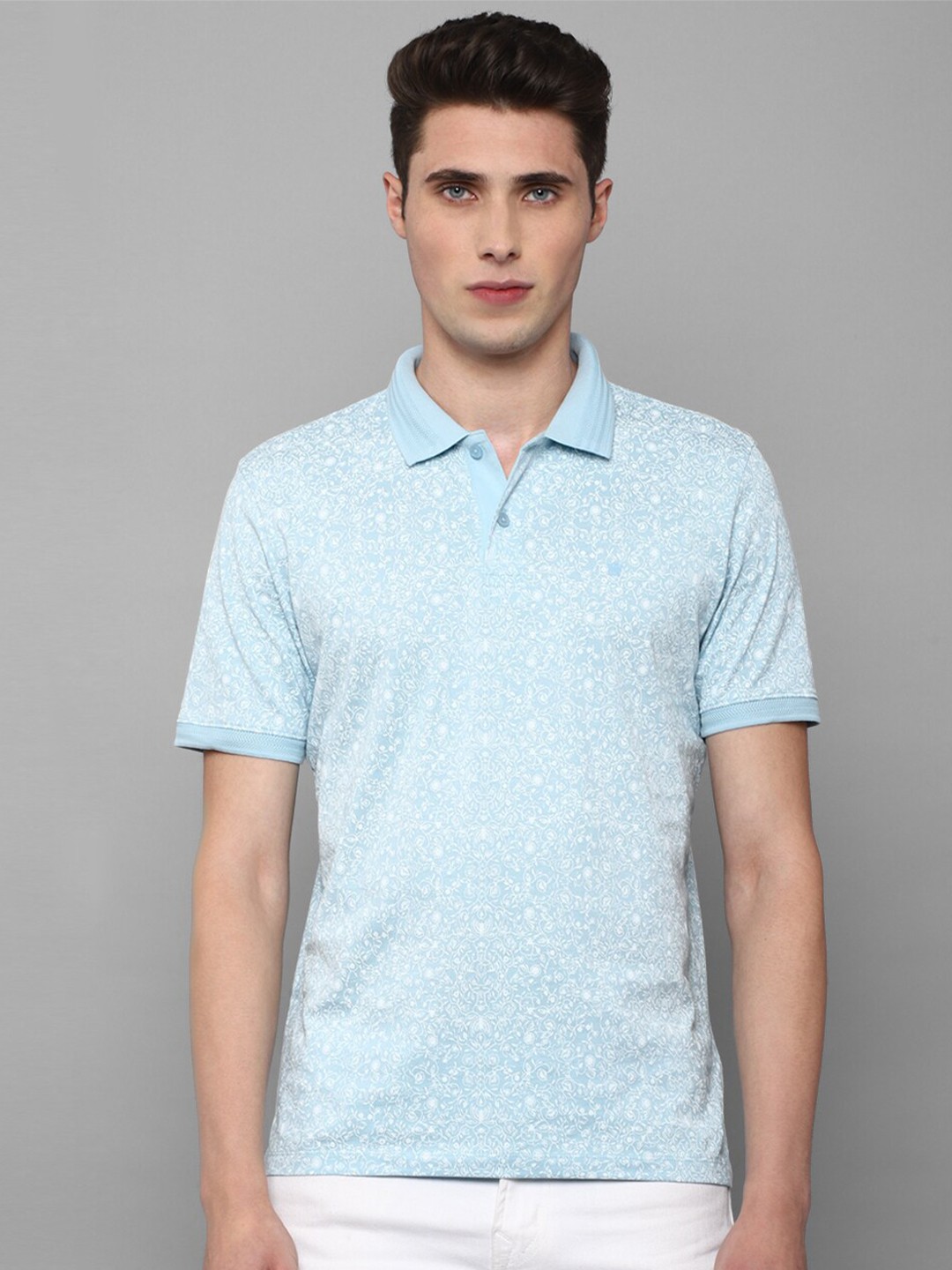 

Louis Philippe Sport Men Blue Polo Collar T-shirt