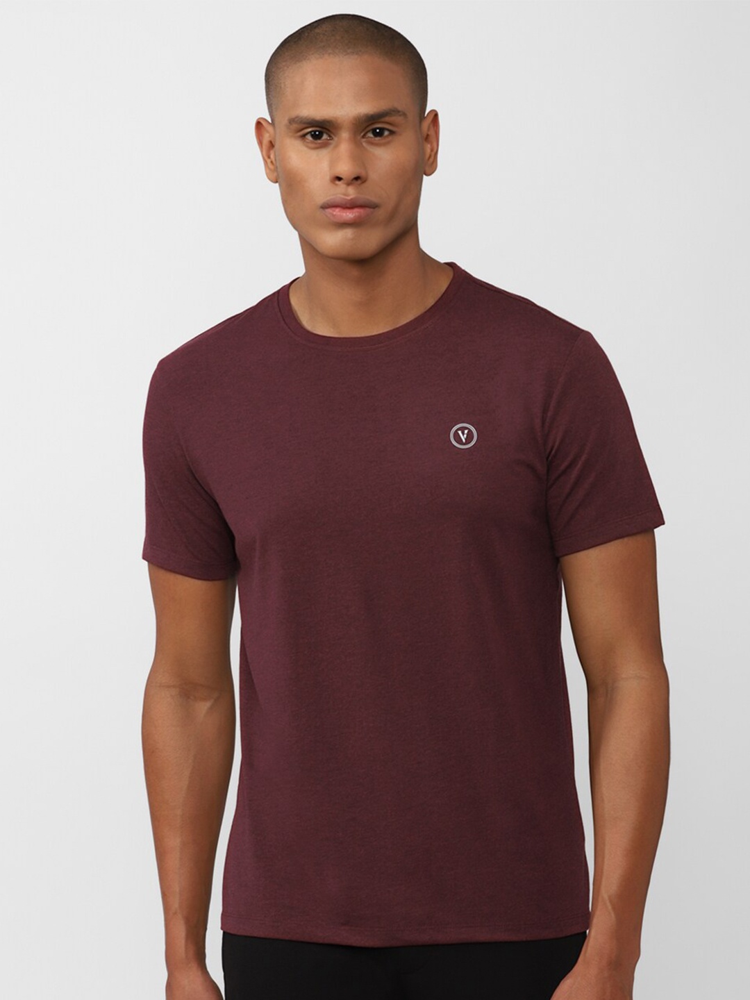 

Van Heusen Flex Applique Slim Fit Sports T-shirt, Maroon