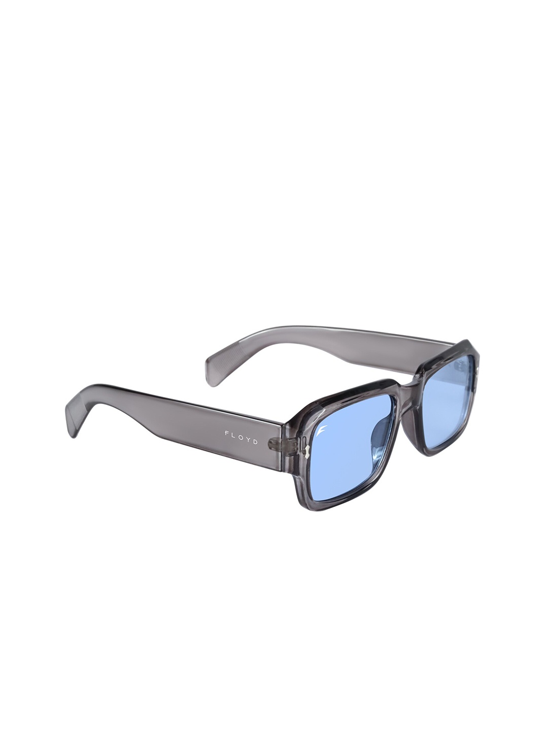 

Floyd Blue Lens & Black Rectangle Sunglasses with UV Protected Lens- 13031_Gry_Blue, Grey