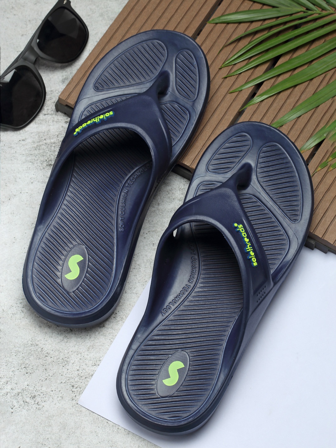 

Solethreads Men Navy Blue Thong Flip-Flops