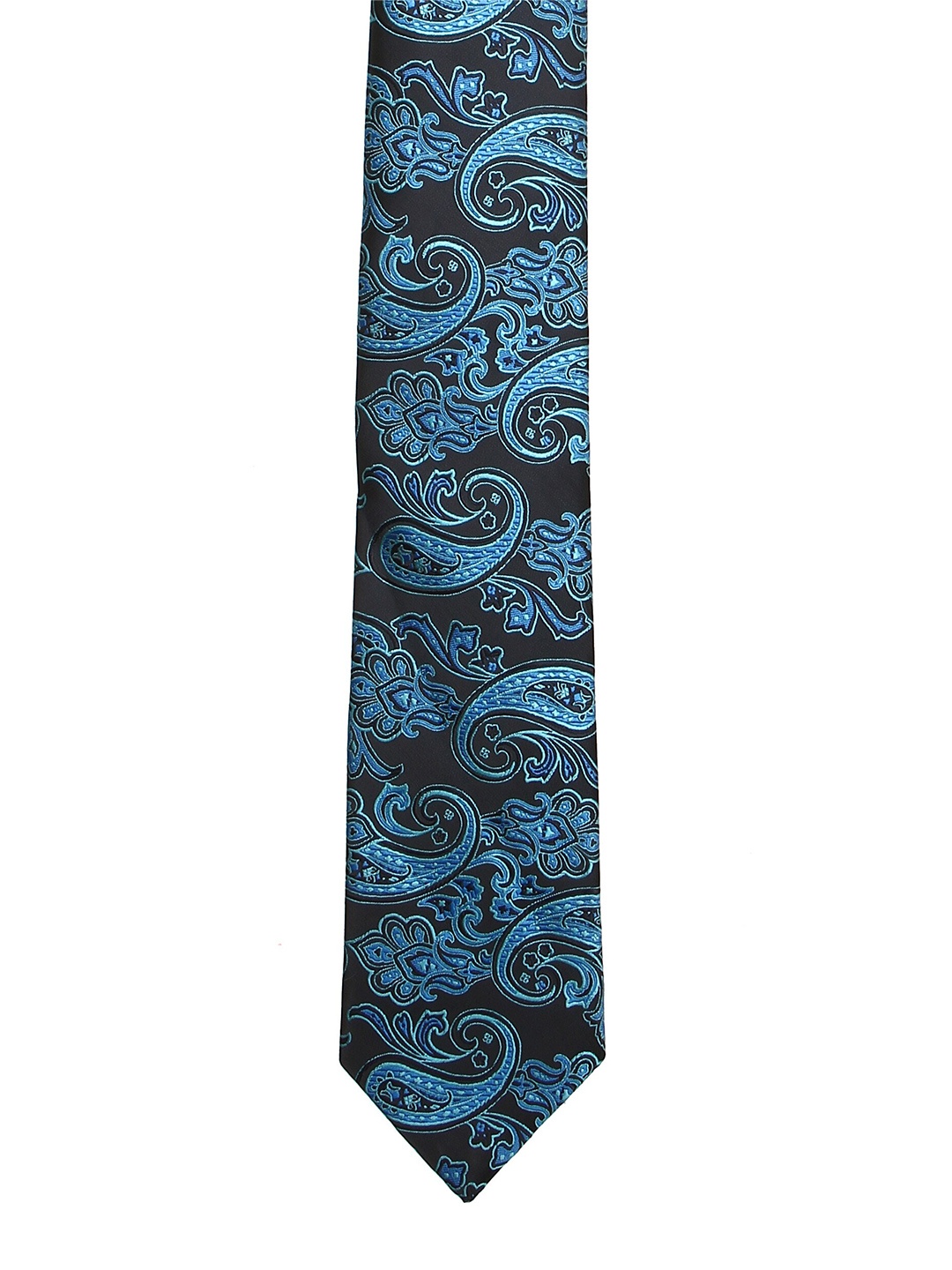 

Calvadoss Men Black & Blue Printed Broad Tie