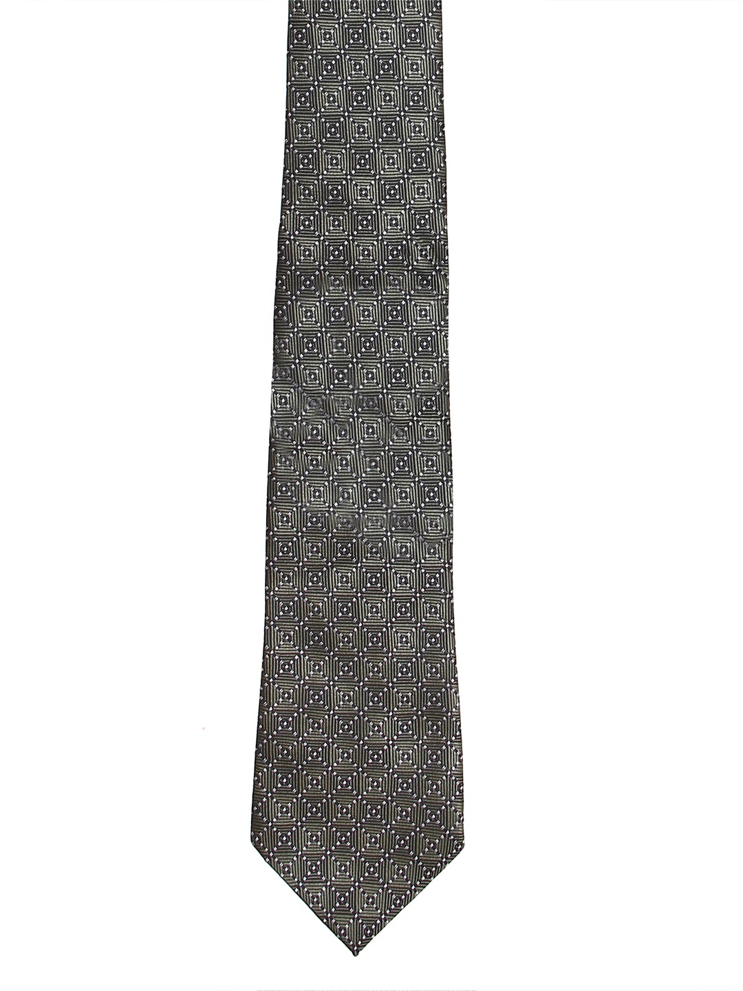 

Calvadoss Men Green & White Checked Broad Tie