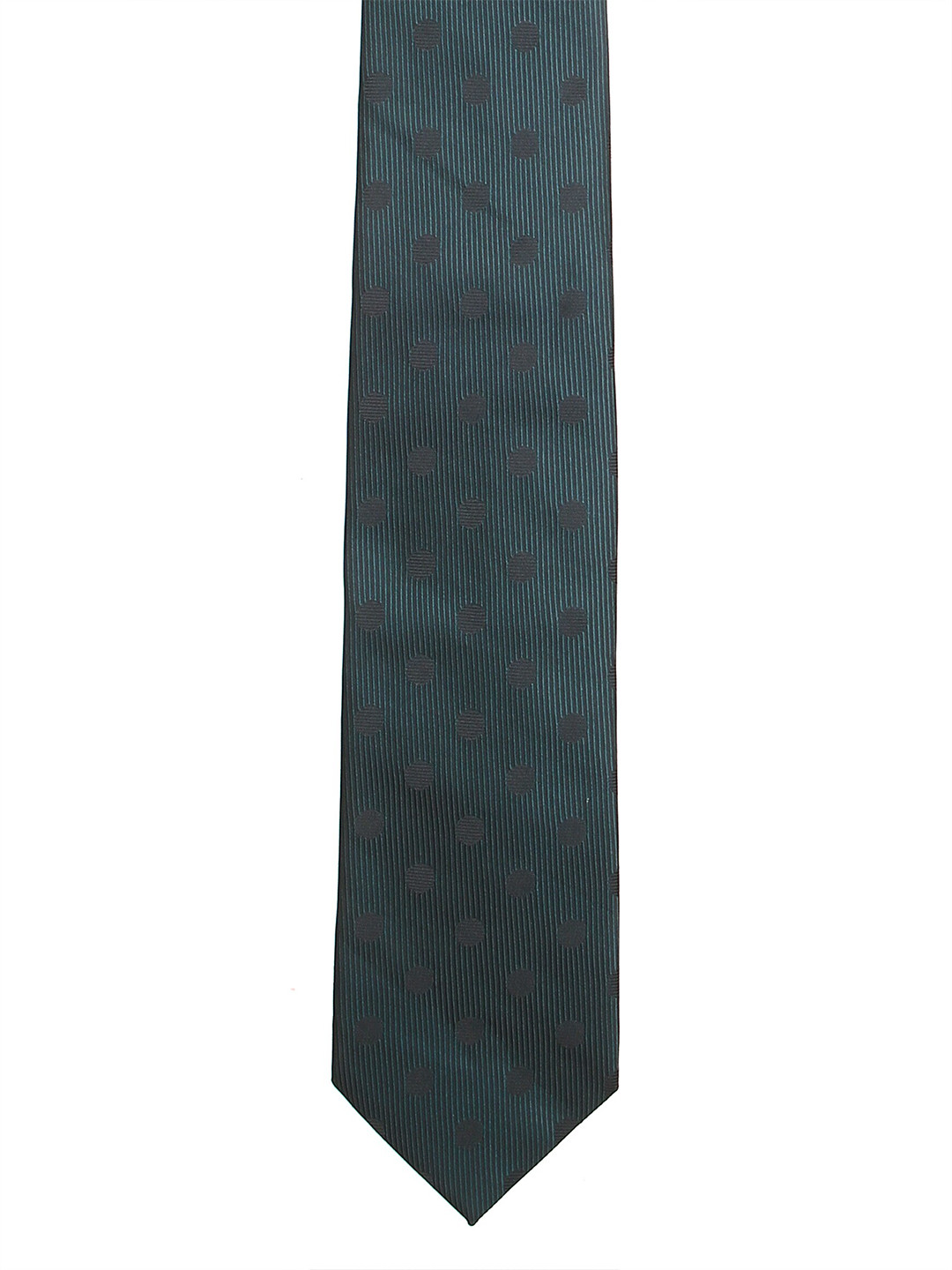 

Calvadoss Men Green & Black Woven Design Broad Tie