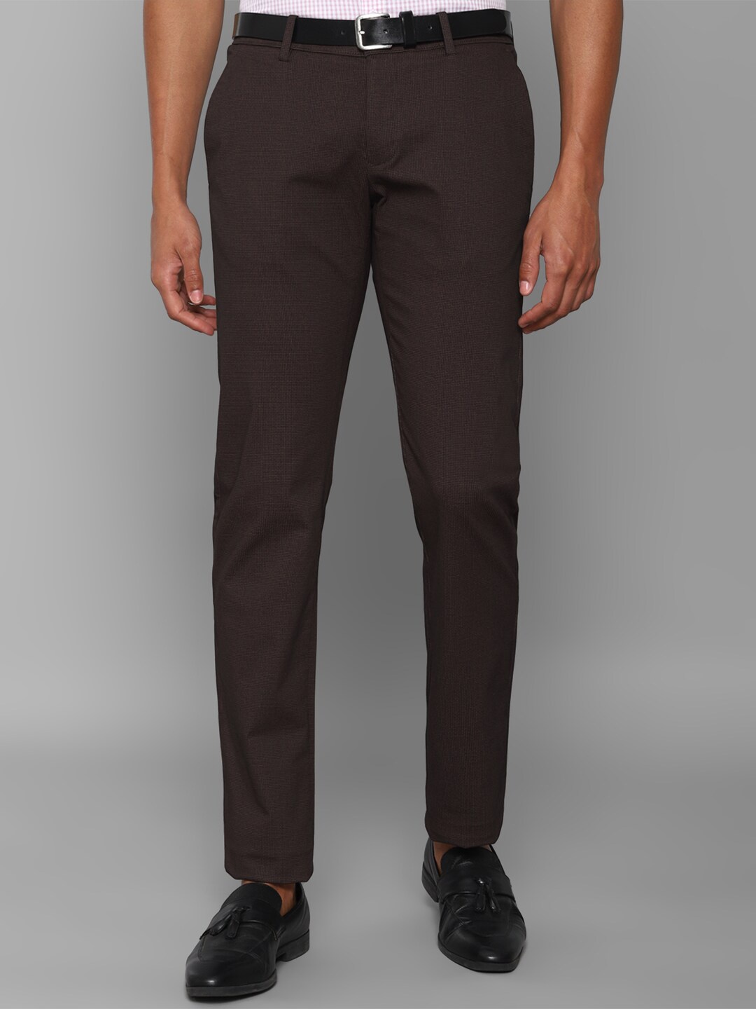 

Allen Solly Men Brown Slim Fit Trousers