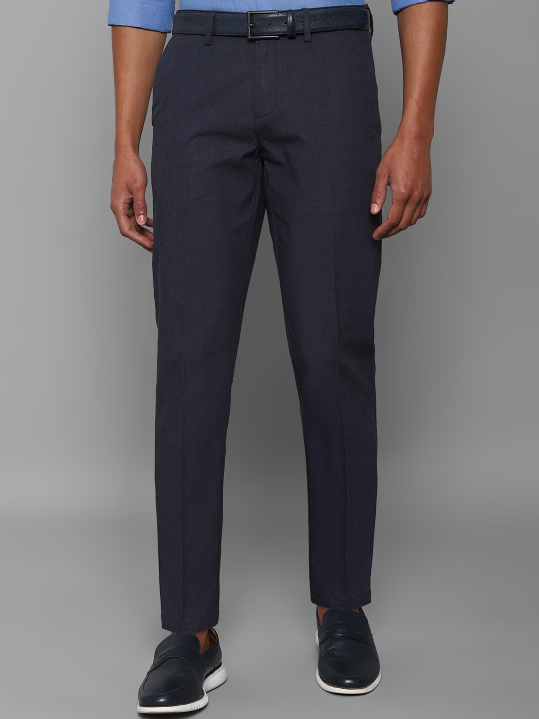 

Allen Solly Men Navy Blue Slim Fit Trousers