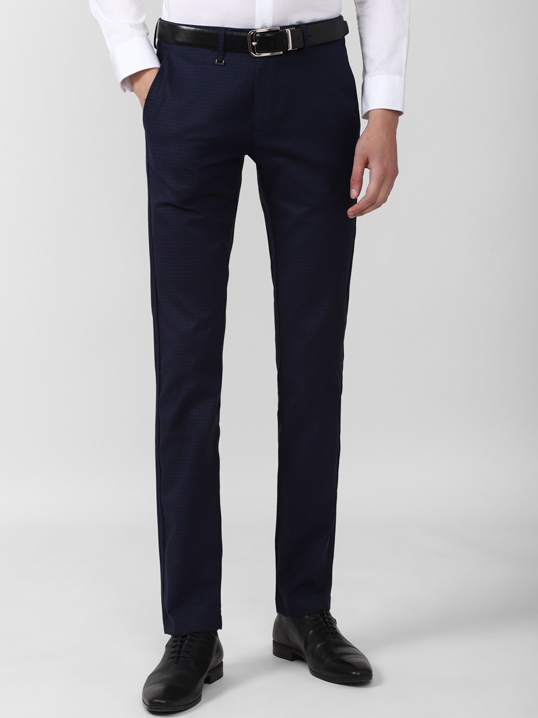 

Van Heusen Men Navy Blue Slim Fit Trousers