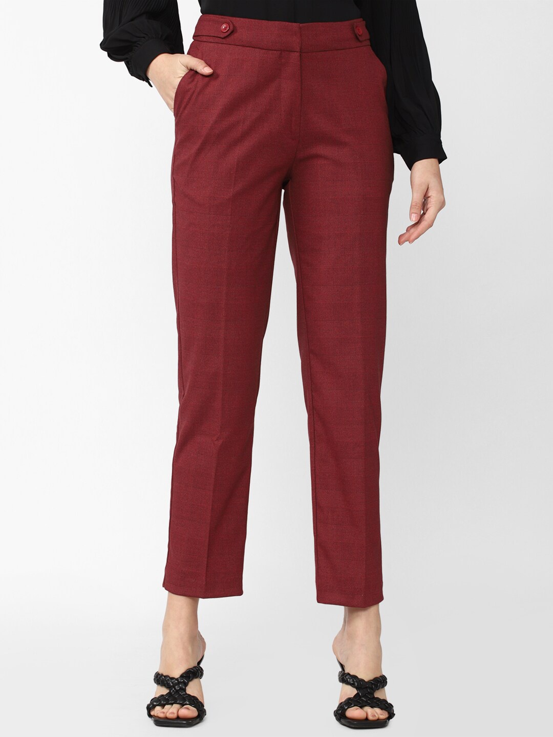 

Van Heusen Woman Women Maroon Trousers