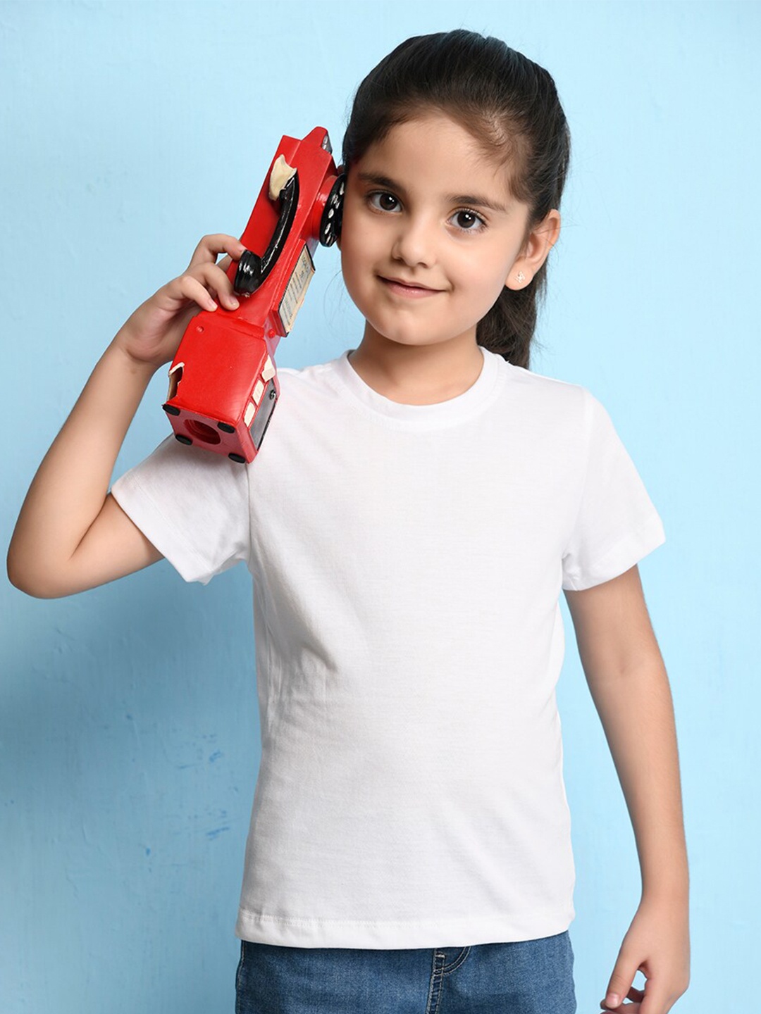 NUSYL Girls White T-shirt