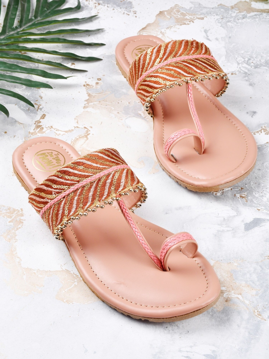 

Try Me Women Pink Ethnic One Toe Flats