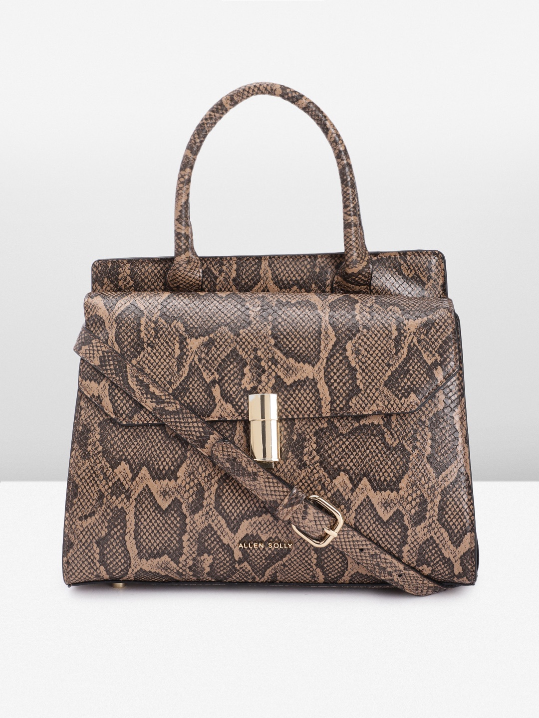 

Allen Solly Textured Satchel, Brown