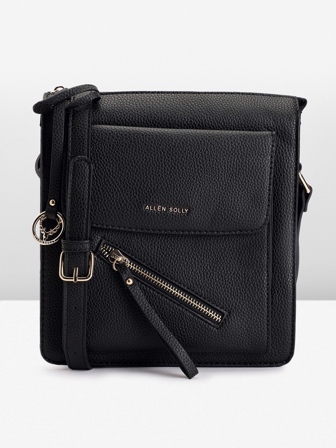 

Allen Solly Textured Sling Bag, Black
