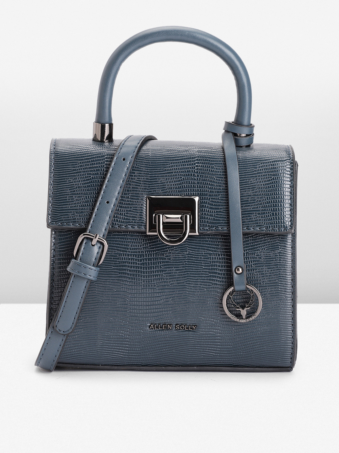 

Allen Solly Women Textured Sling Bag, Navy blue