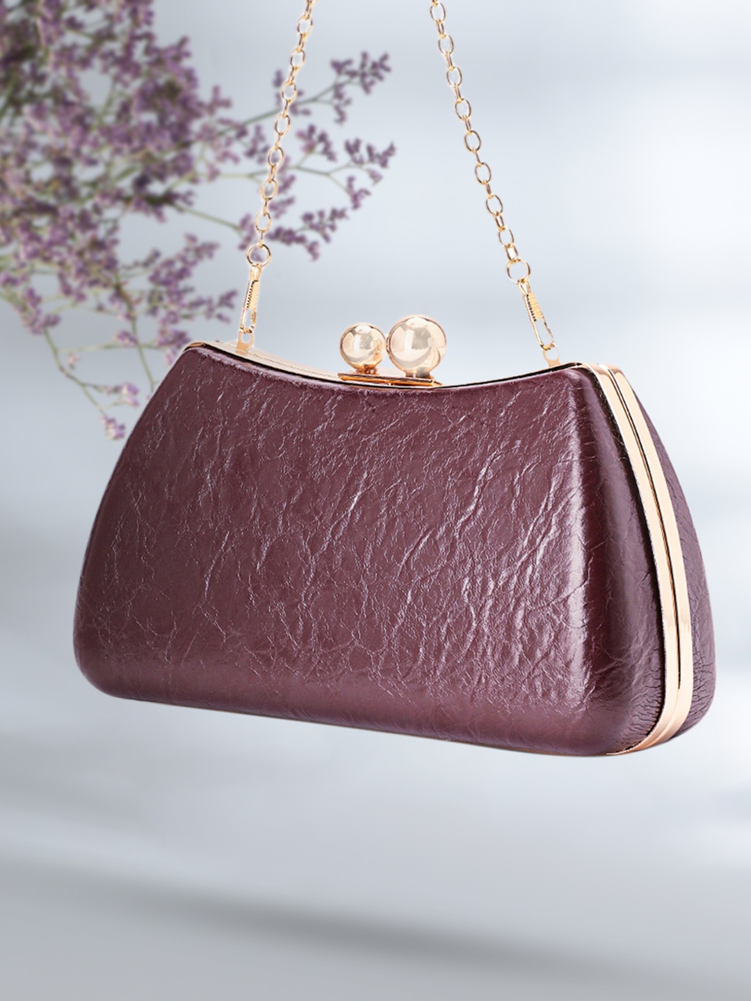 

Allen Solly Women Solid Box Clutch, Burgundy
