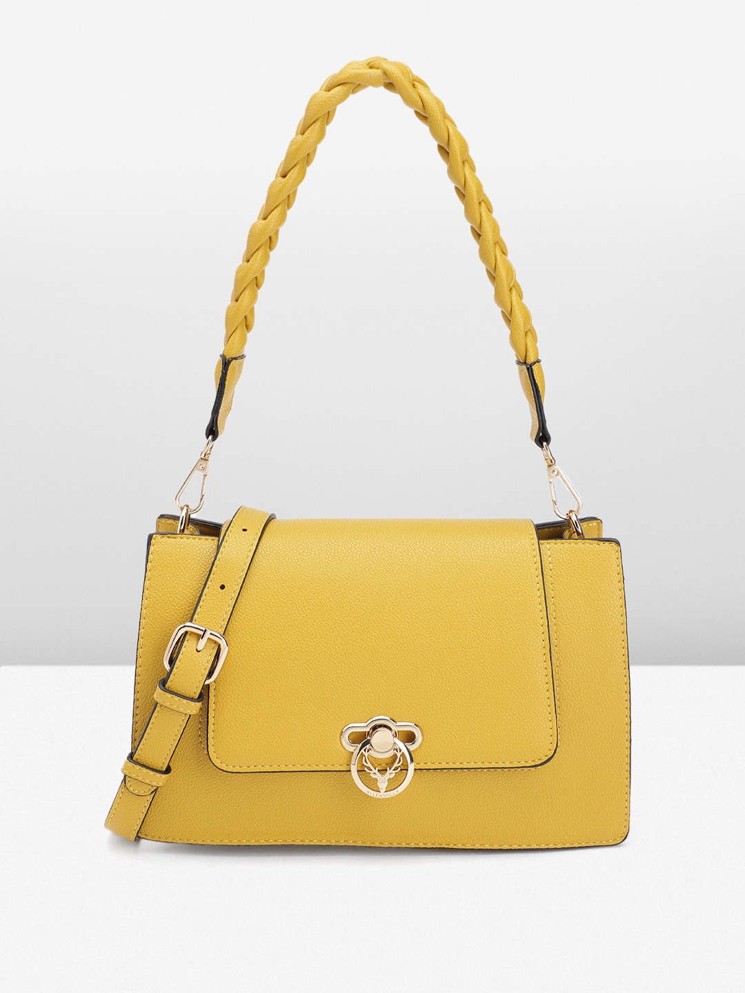 

Allen Solly Structured Shoulder Bag, Mustard