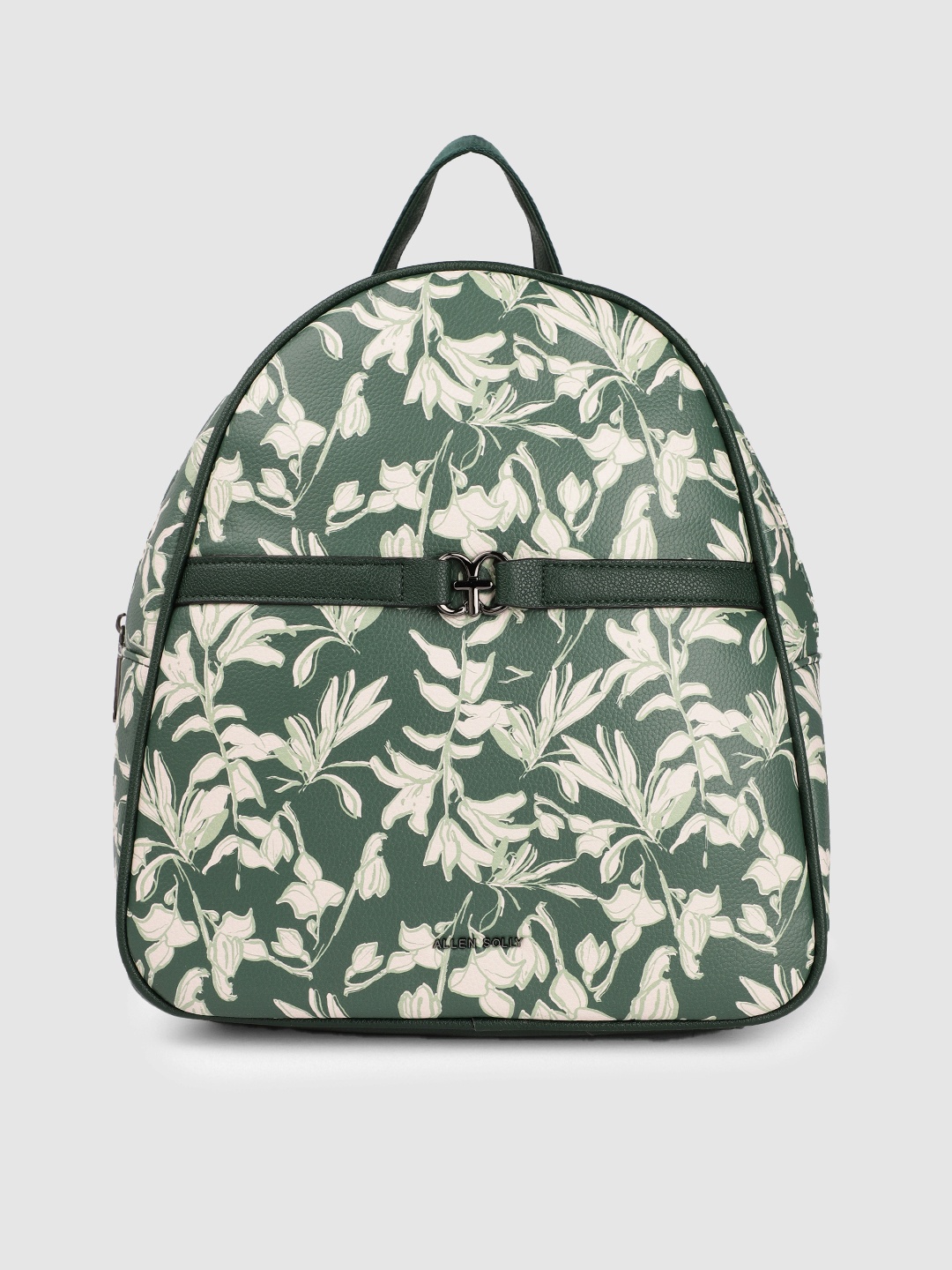 

Allen Solly Women Floral Print Backpack With Buckle Embellished Detail, Green