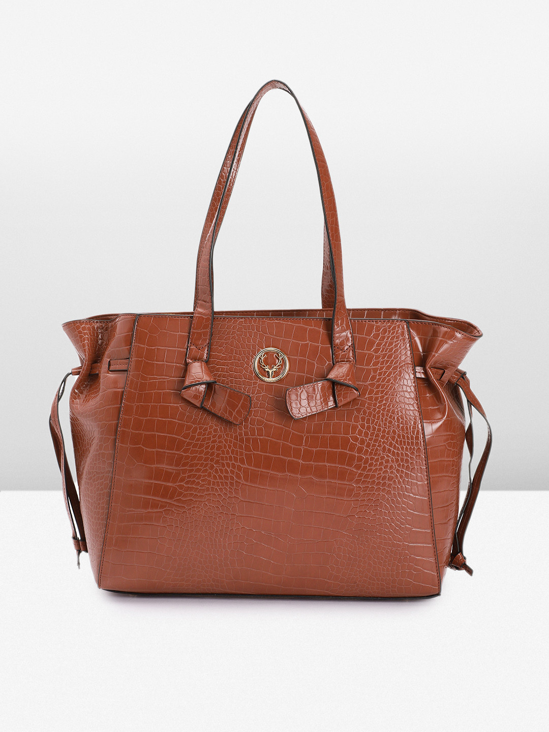 

Allen Solly Animal Textured Structured Shoulder Bag, Brown