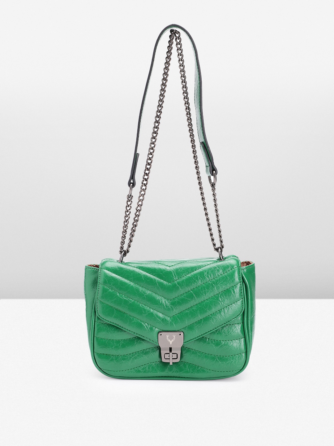 

Allen Solly Quilted Shoulder Bag, Green