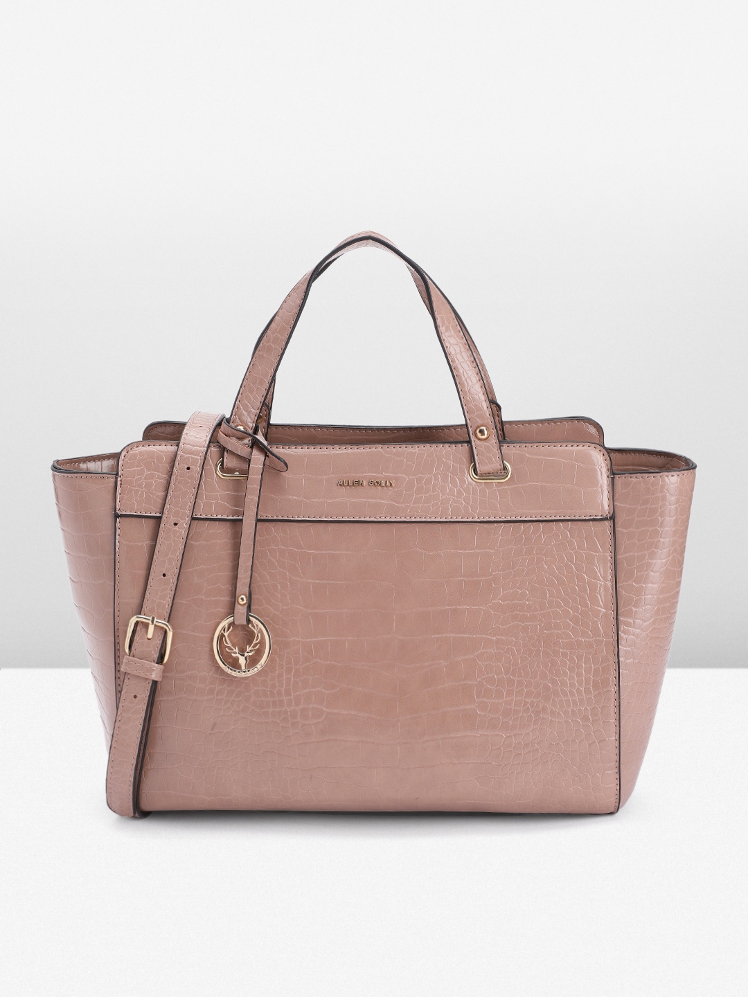 

Allen Solly Textured Handheld Bag, Pink