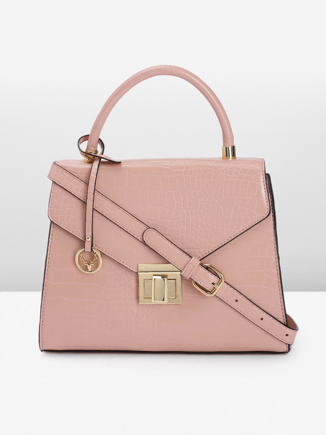 

Allen Solly Pink Textured Satchel