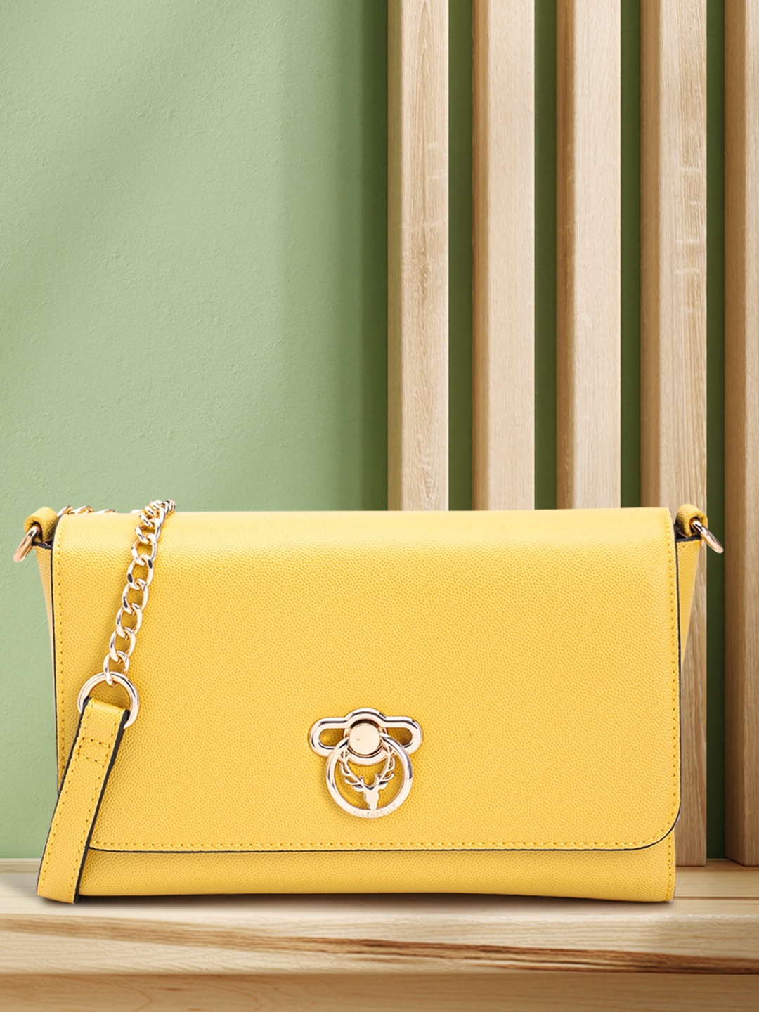 

Allen Solly Abstract Textured Sling Bag, Yellow