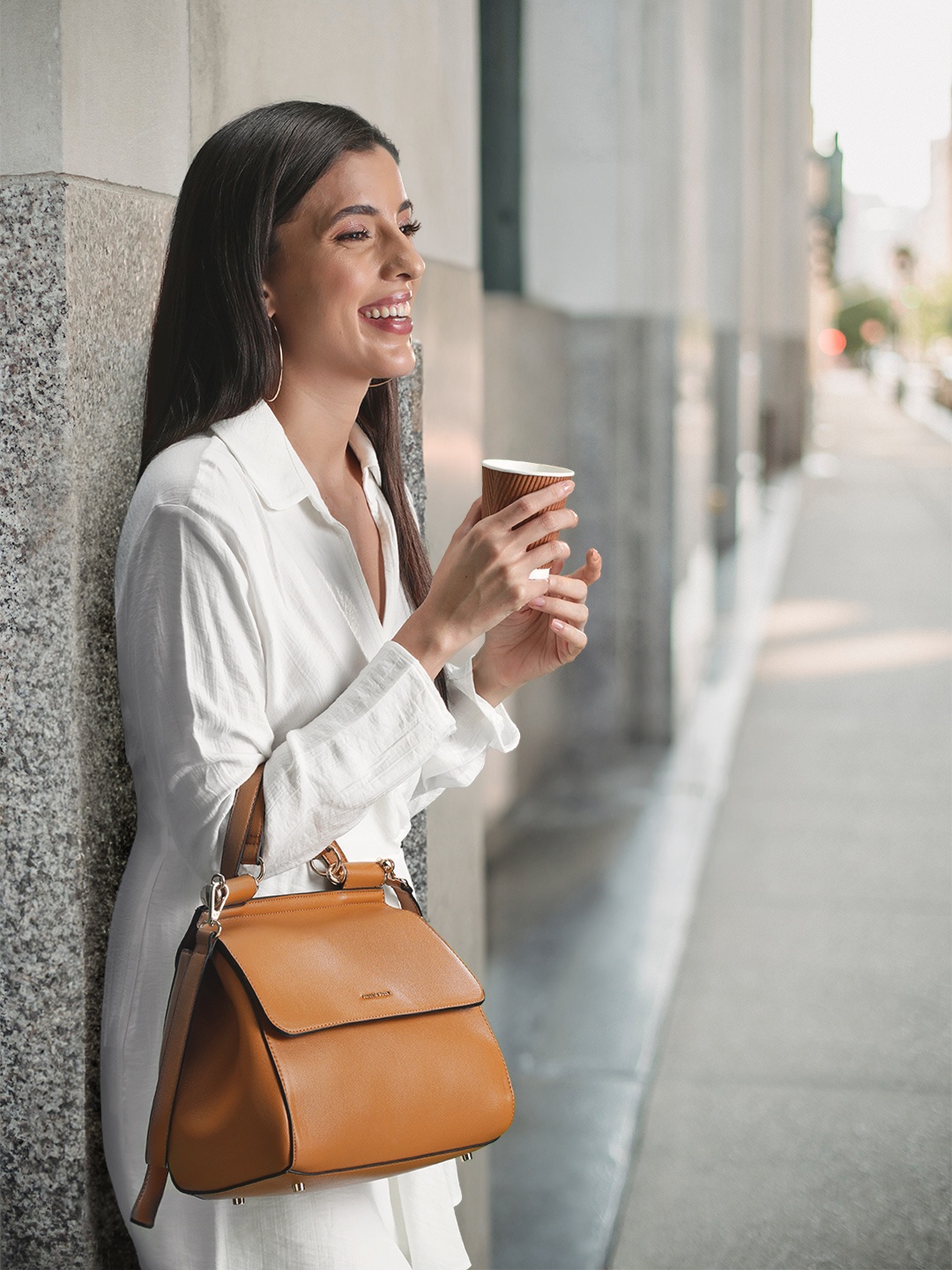 

Allen Solly Structured Satchel, Mustard
