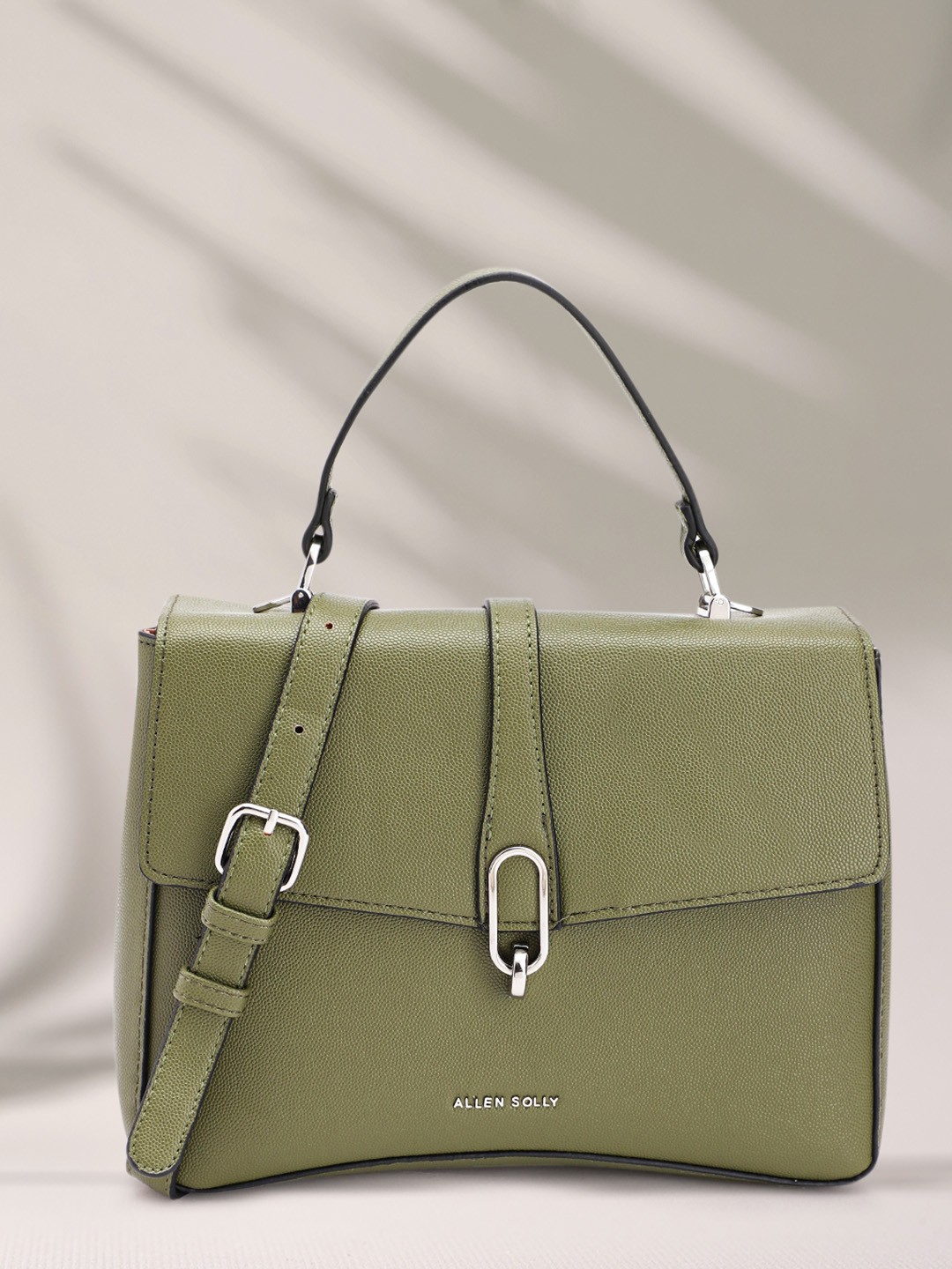 

Allen Solly Textured Satchel, Olive