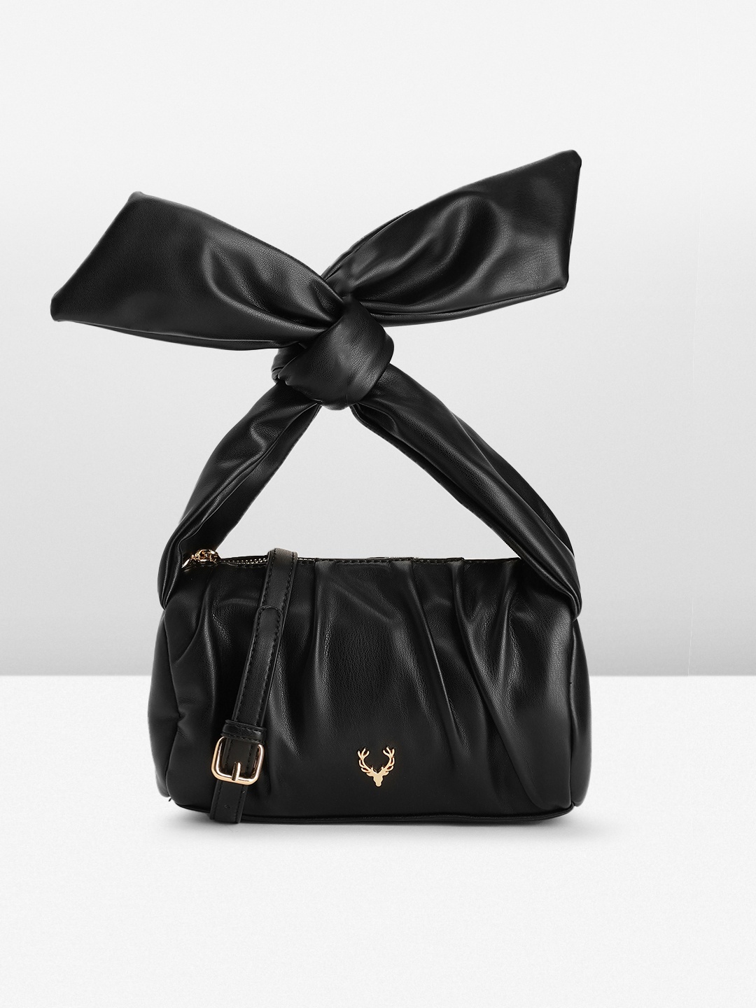 

Allen Solly Women Solid Handheld Bag, Black