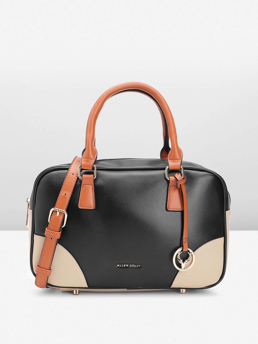 

Allen Solly Women Solid Handheld Bag, Black