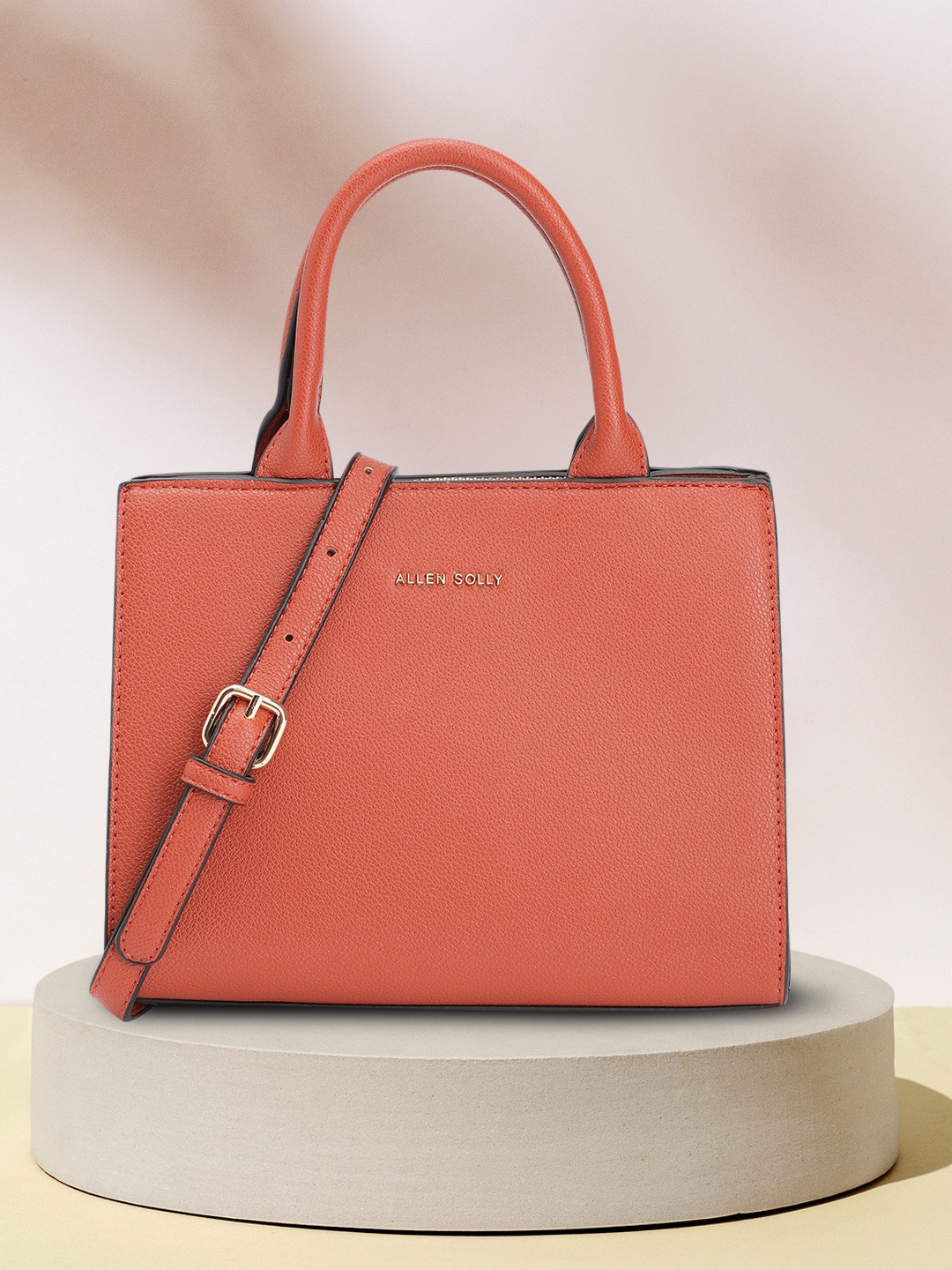 

Allen Solly Structured Handheld Bag, Rust