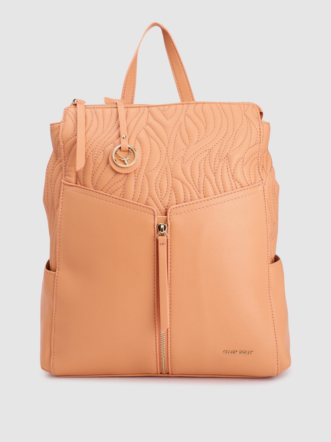 

Allen Solly Women Textured Backpack, Beige
